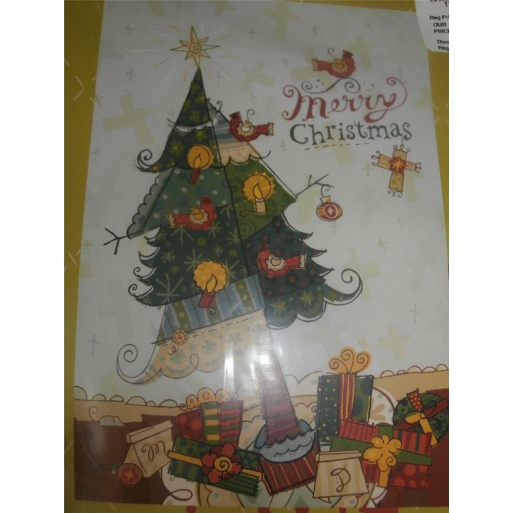 Large Decorative Yard Flag Cattywampus Christmas Tree 29" x 43"